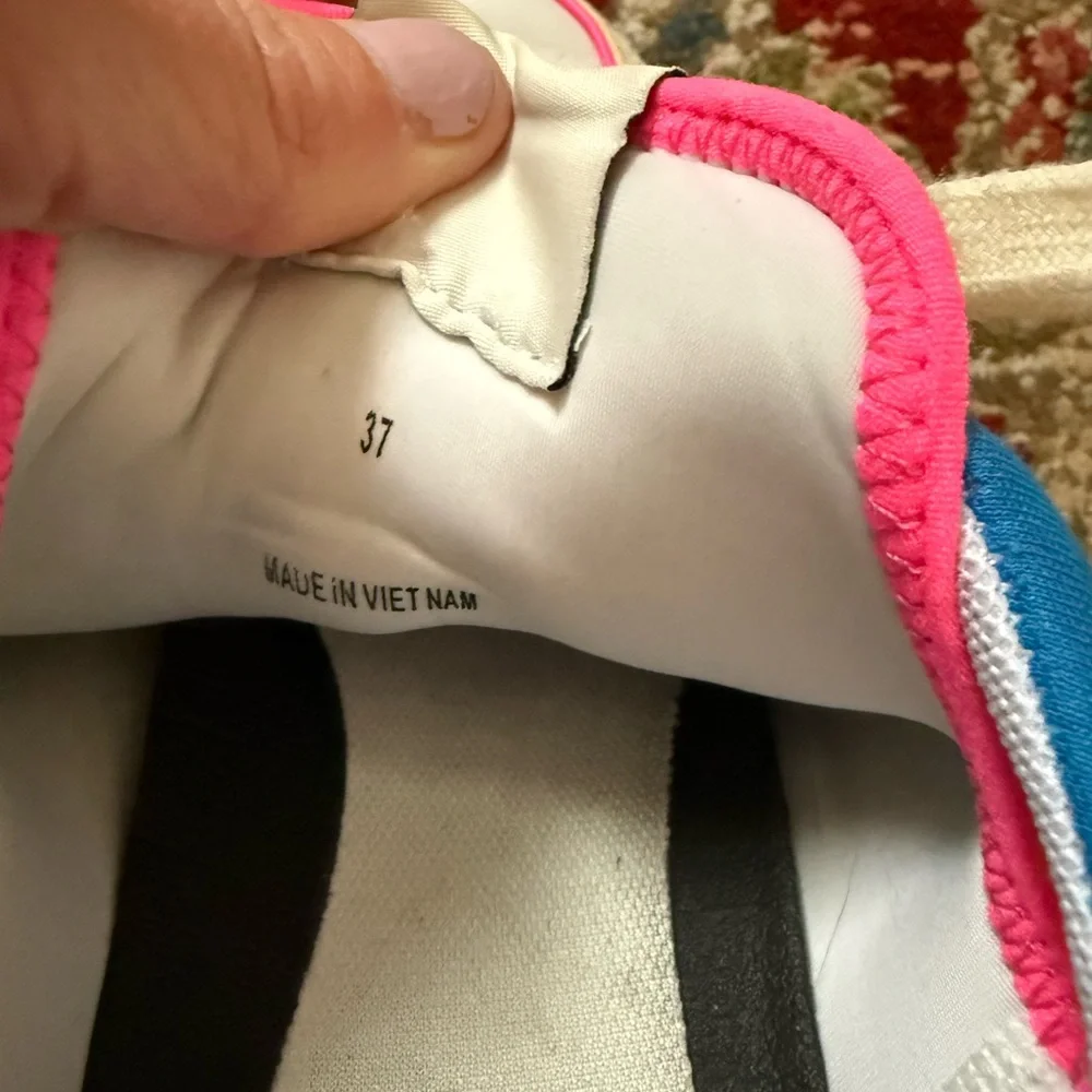 Rag & Bone Women's Retro Runner 2.0 Shoes - White and Pink Size 37 US 7 - Picture 6 of 7